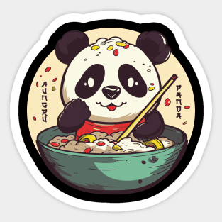 Cute Panda Eating Ramen Sticker